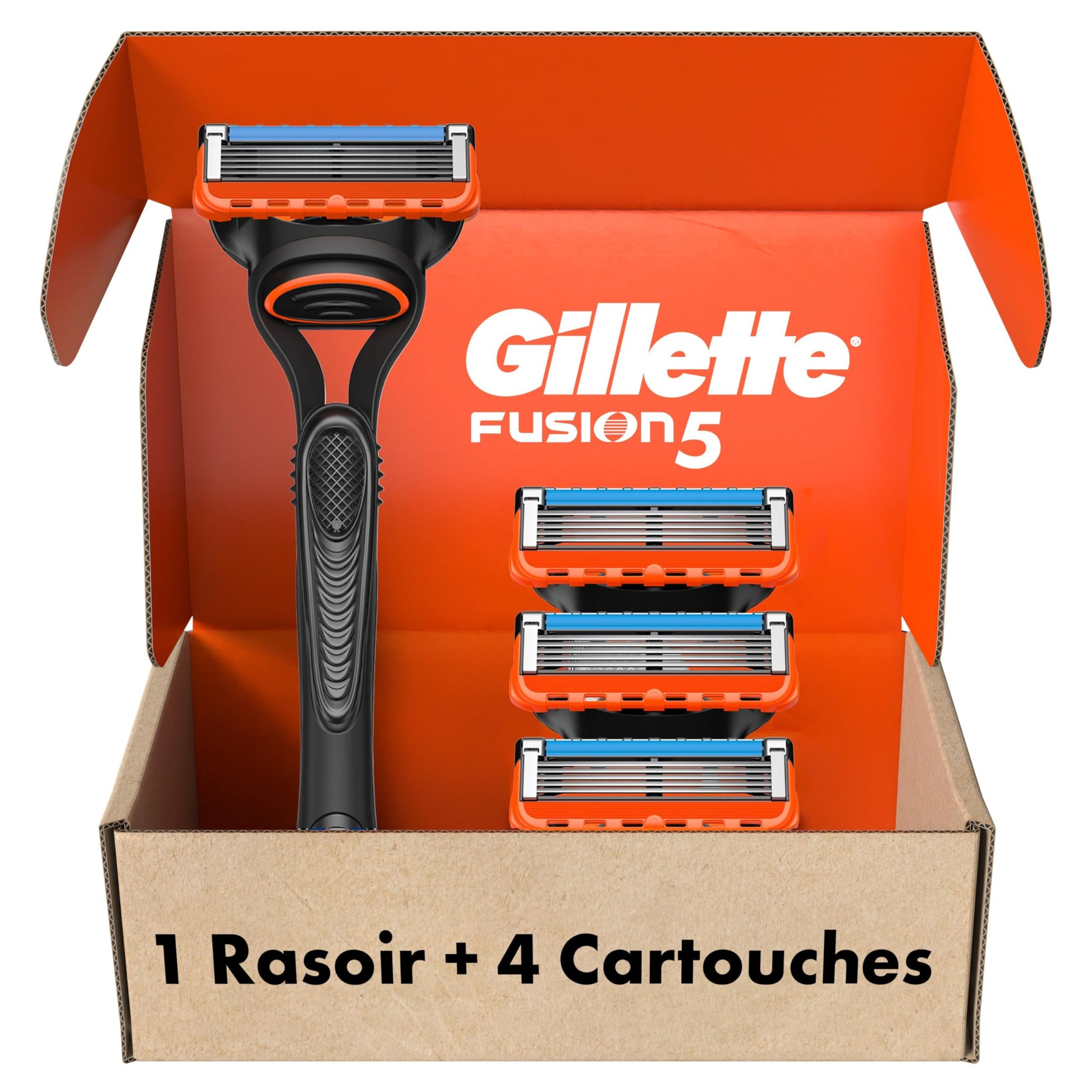 Gillette Razors, Fusion 5 Razor Men, 5-Blade, 1 Handle + 4 Refill - Available at All In One Marketplace Canada