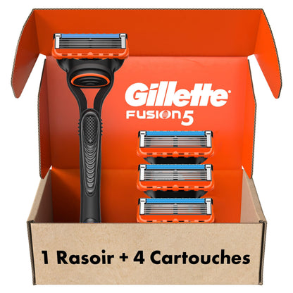 Gillette Razors, Fusion 5 Razor Men, 5-Blade, 1 Handle + 4 Refill - Available at All In One Marketplace Canada