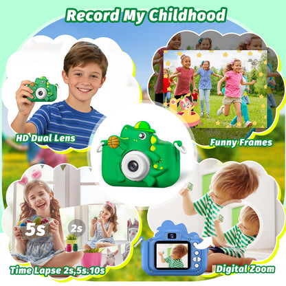 Kids Camera Toy, masterbee Dinosaur Toys Camera for Kid Age 3-12, Christmas/Birthday Gifts for Boys and Girls, 1080P HD Kids Digital Camera, Children Camera Gift for 3 4 5 6 7 8 9 10 11 12 Year Old 🍁 All In One Marketplace Canada
