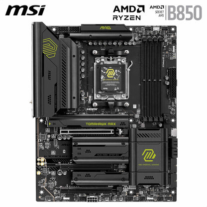 MSI MAG B850 Tomahawk MAX WiFi Gaming Motherboard (AMD Ryzen 9000/8000/7000 Series Processors, AM5, DDR5, PCIe 4.0, M.2, SATA 6Gb/s, USB 3.2 Gen 2, HDMI/DP, Wi-Fi 7, Bluetooth 5.3, 2.5Gbps LAN, ATX) MSI