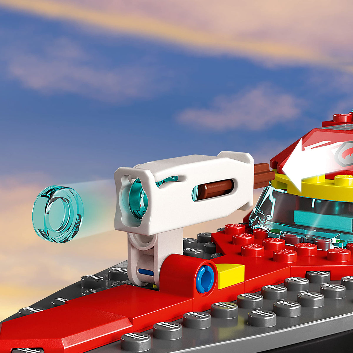 LEGO City Fire Rescue Boat 60373, Toy Floats on Water, with Jetpack, Dinghy and 3 Minifigures, Everyday Hero Toys for Kids, Boys and Girls Ages 5+