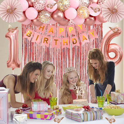Juesly Sweet 16 Birthday Decorations for Girls Rose Gold 50pcs 🍁 All In One Marketplace Canada
