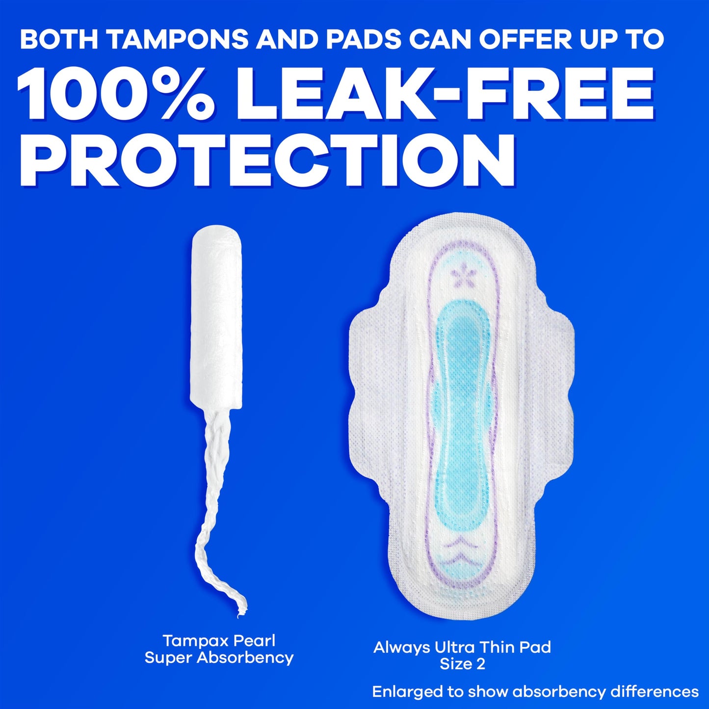 Tampax Pearl Tampons, with LeakGuard Braid, Ultra Absorbency, Unscented, 60 Count