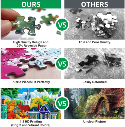 Aurora Winter Camp 500 Piece Puzzle for Adults with Letters on Back 🍁 All In One Marketplace Canada