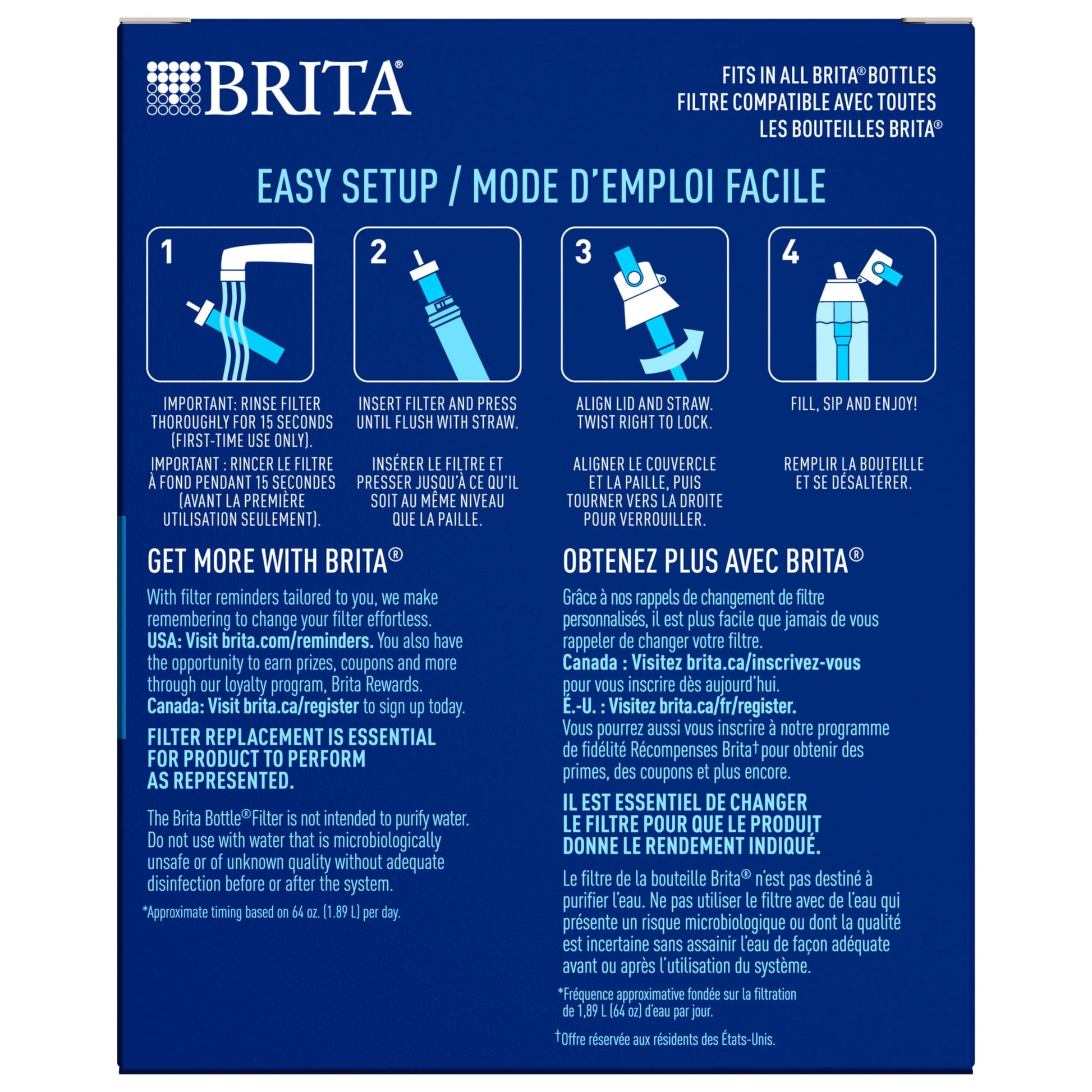 Brita Universal Bottle Filter 6ct - Available at All In One Marketplace Canada