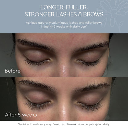 NUNA Eyelash Growth Support Serum 6ml – Eye Lash and Eyebrow Enhancing Serum for Women & Men with Biotin - Korean Multi Peptide & Natural Extracts – Promotes Fuller and Longer Lashes - 6 Month Supply - Available at All In One Marketplace Canada