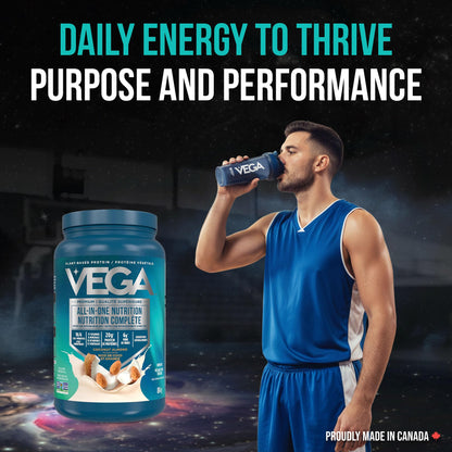 Vega Premium All-in-One Nutrition Protein Powder – 20g Plant-Based Vegan Protein, Vitamins & Probiotics, Coconut Almond, 834g (20 Servings) 🍁 All In One Marketplace Canada
