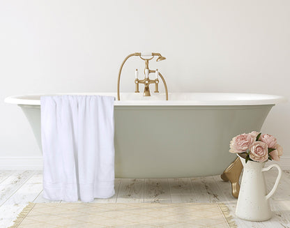 Utopia Towels Luxurious Jumbo Bath Sheet, 35 by 70 Inches, 600 GSM 100% Ring Spun Cotton, Highly Absorbent and Quick Dry Extra Large Bath Towel, Super Soft, White, 2 Pack