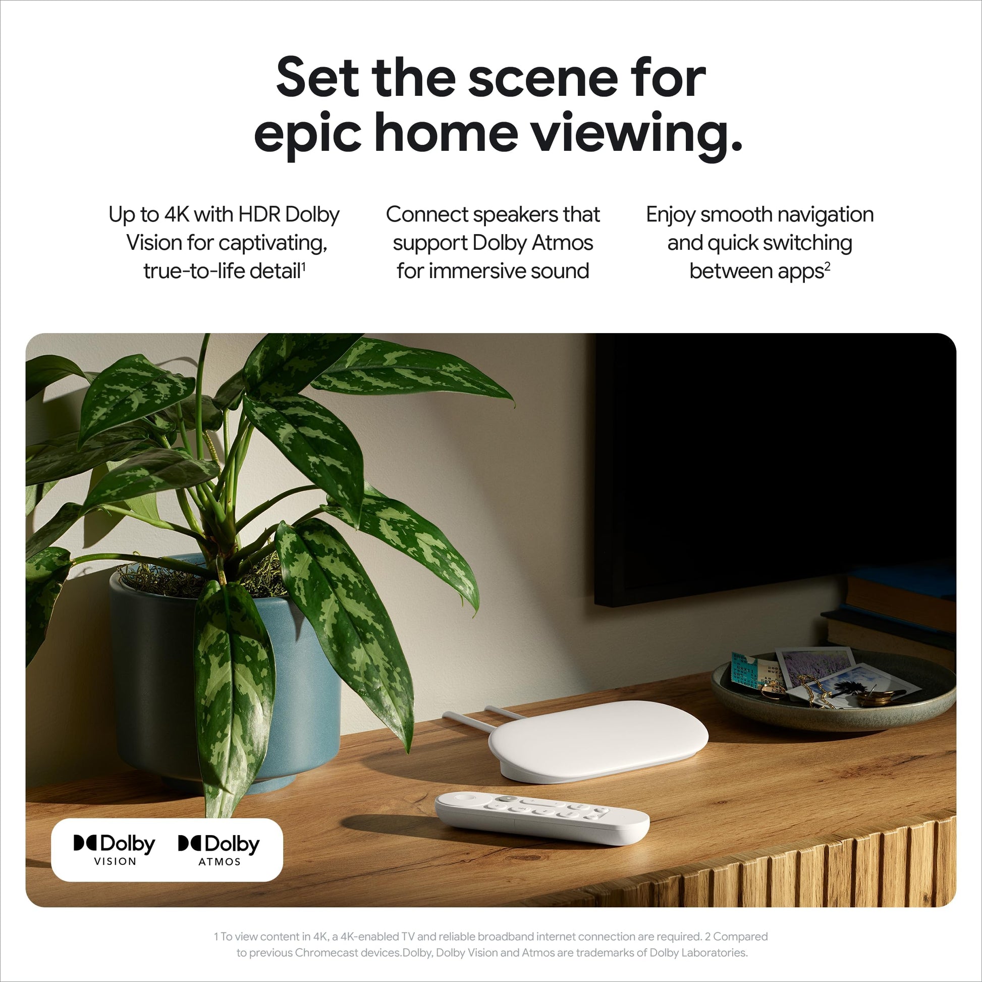 Google TV Streamer (4K) - Fast Streaming Entertainment With Voice Search Remote - Watch Movies, Shows, Live TV, and Netflix in 4K HDR - Smart Home Control - 32 GB Storage - Porcelain