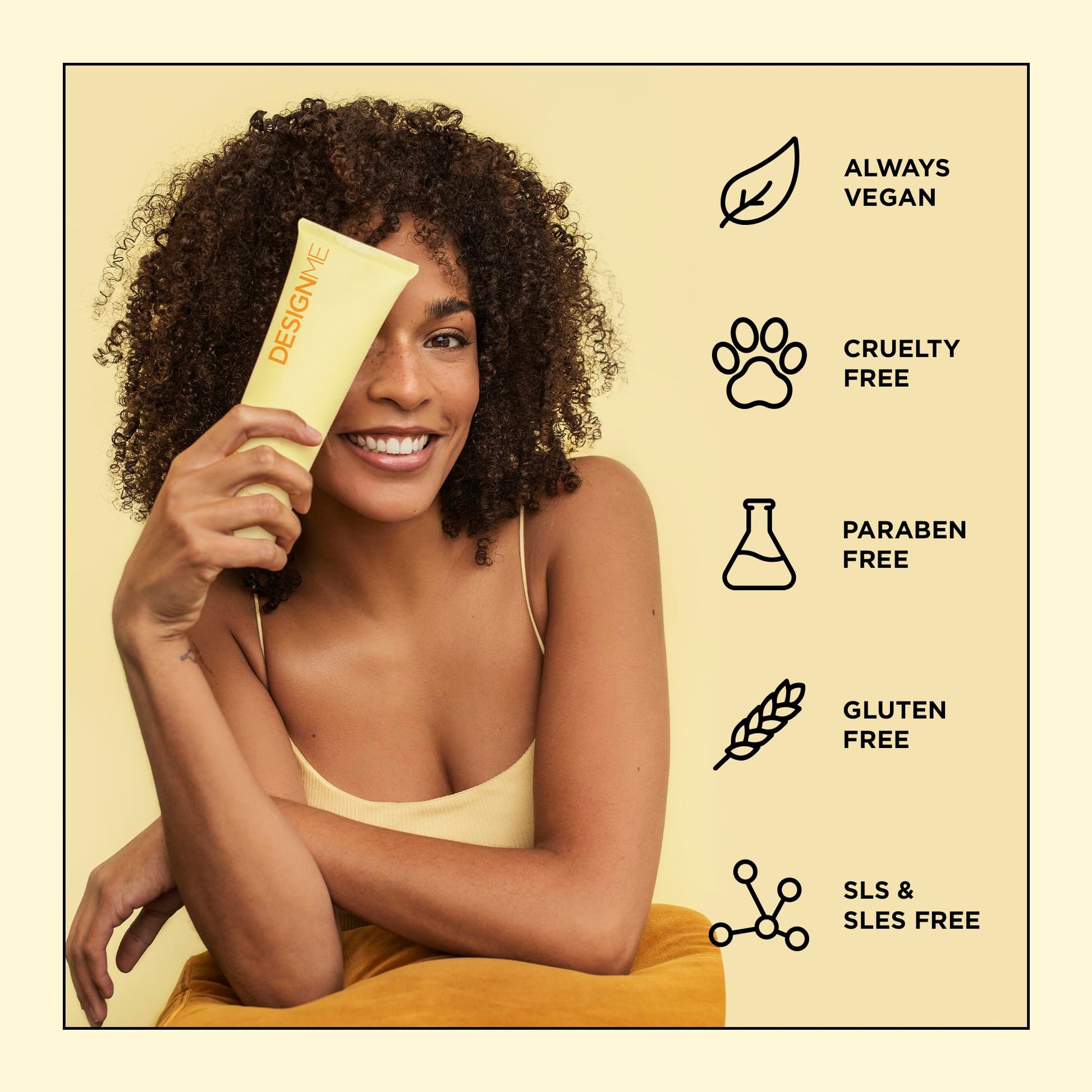 Design.Me BOUNCE.ME Curl Mousse | Lightweight Curl Defining for Wavy & Curly Hair | Frizz Control, Humidity Resistant, Alcohol-Free Mousse for Hair Styling | CGM Approved Design.Me