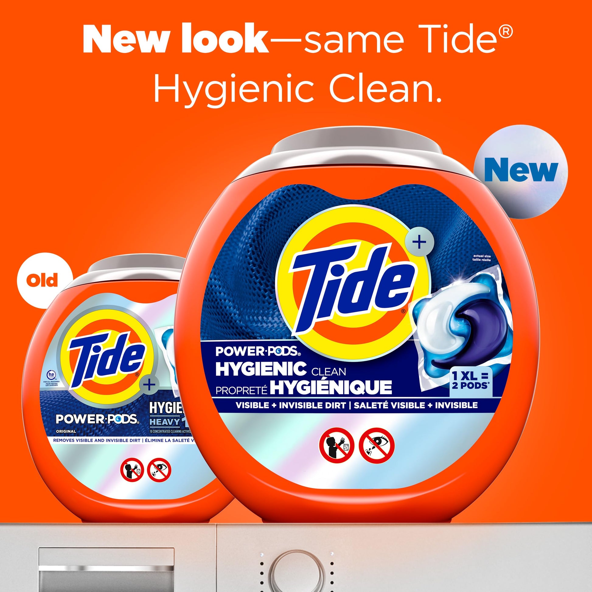 Tide Hygienic Clean Power PODS Laundry Detergent Pacs, Original Scent, 63 Count, Removes Visible and Invisible Dirt, laundry soap detergent pacs - Available at All In One Marketplace Canada