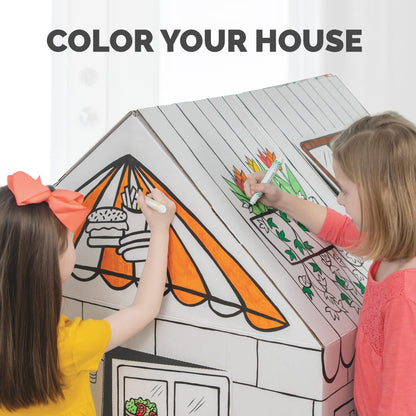 Maison de jeu pour Halloween Bankers Box, maisonnette en carton et activité de bricolage pour enfants