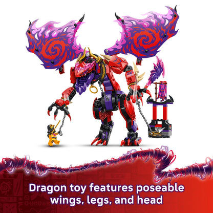 LEGO NINJAGO Thunderfang Dragon of Chaos Building Toy for Kids Ages 8+ - Dragon Rising Playset with 6 Minifigures and Poseable Dragon Figure - Birthday Gift Idea for Boys and Girls - 71832 LEGO