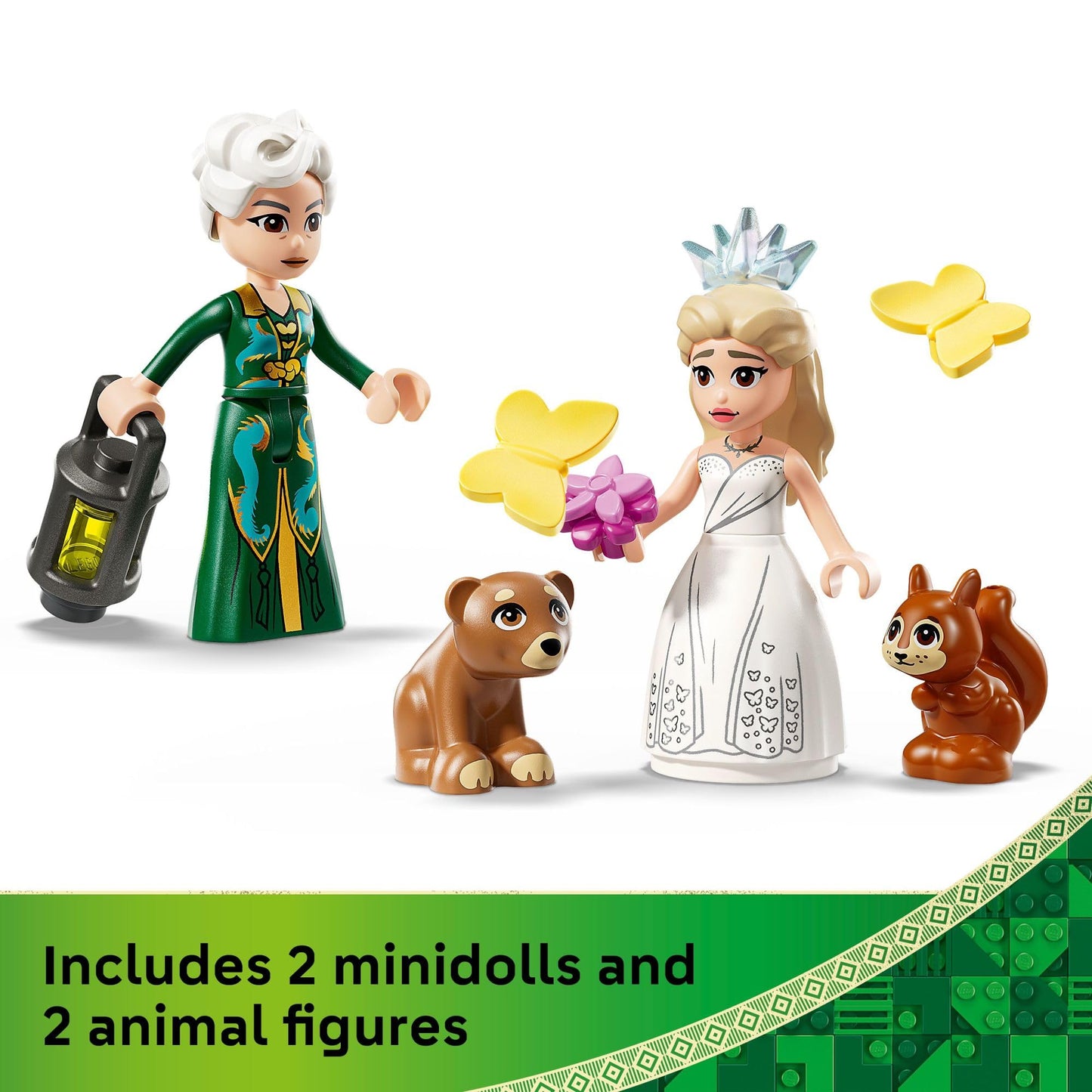 LEGO Wicked Glinda's Wedding Day Building Toy - Pretend Playset with 2 Minidolls, 2 Animal Toy Figures, & 2 Poseable Butterflies - Building Blocks for Kids, Ages 8+ - Gift for Girls & Boys - 75688 LEGO