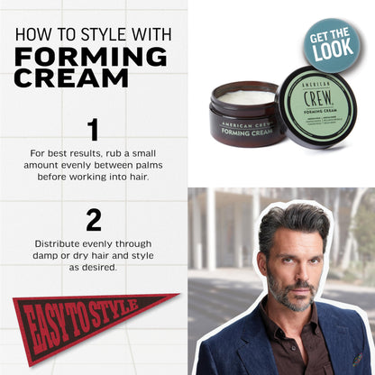 American Crew for Men Forming Cream with Medium Hold/Medium Shine, 85g/3 oz. American Crew