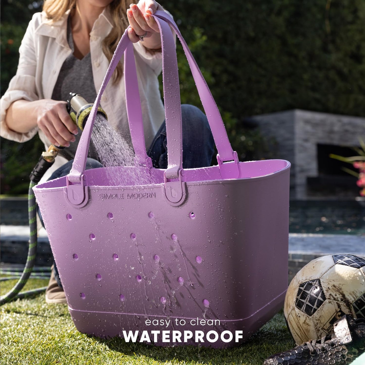 Simple Modern Waterproof Rubber Beach Bag | Extra Large | Green