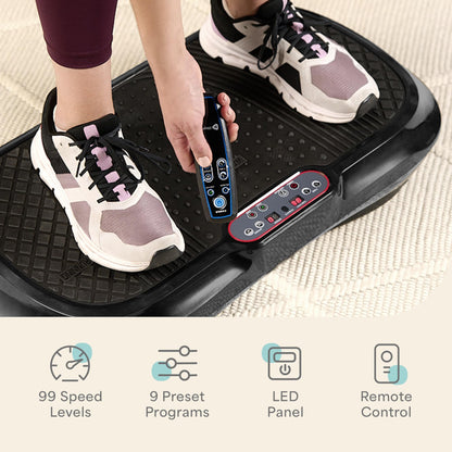 Lifepro Waver Vibration Plate Exercise Machine – Whole Body Oscillation Platform w/ 99 Speed Levels & 9 Programs – Remote Control, Loop & Resistance Bands for Full Body Home Gym Workout - Available at All In One Marketplace Canada