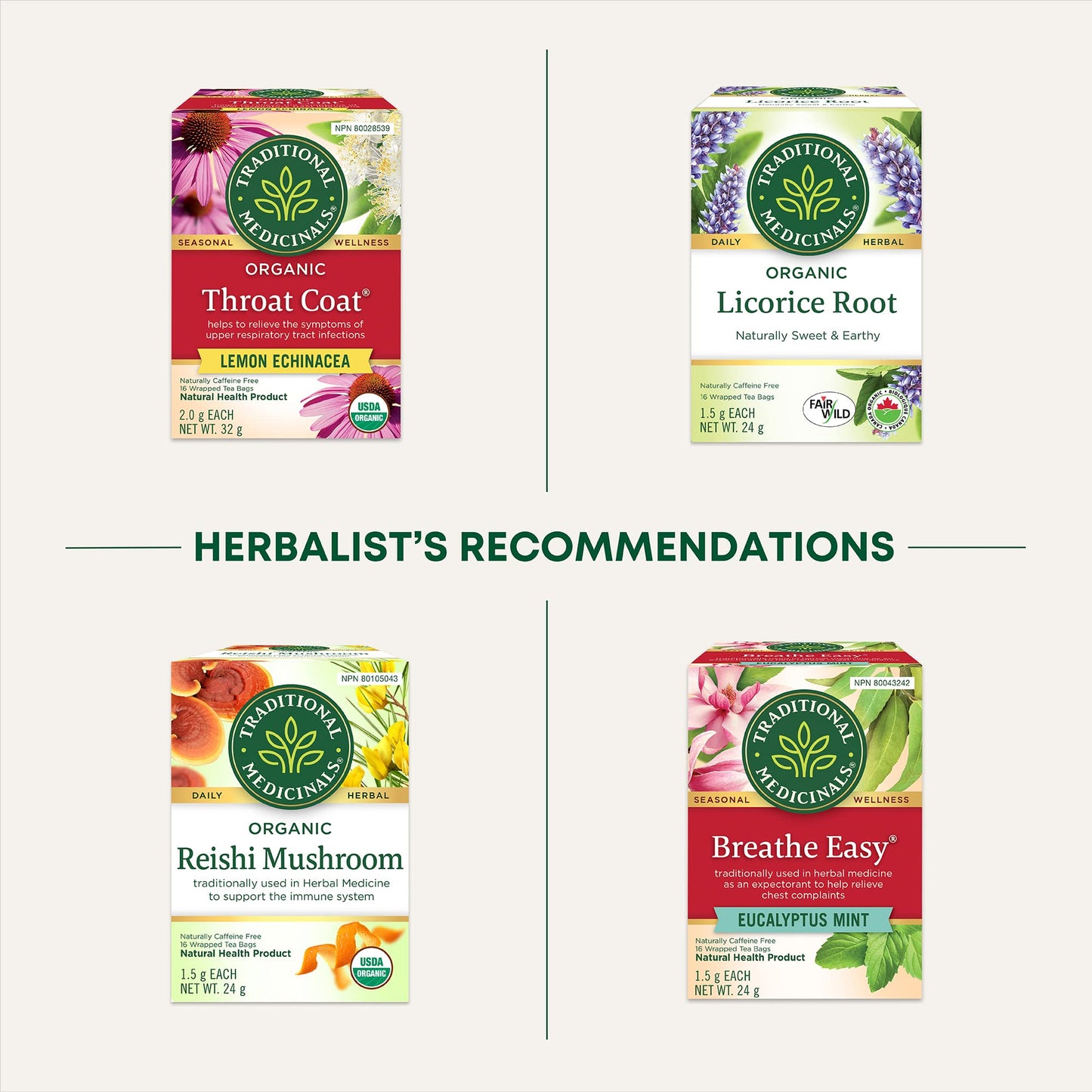 Traditional Medicinals Organic Throat Coat Herbal Tea - 6 Pack (96 Tea Bags) - Soothing Blend for Throat Comfort
