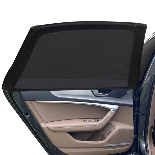 EcoNour Car Window Shade | 100% Protection from Bugs, UV and Car Mosquito Net for Camping | Breathable Mesh Baby Car Window Covers for Privacy Blackout | Pack of 2 (Medium 36"x17")
