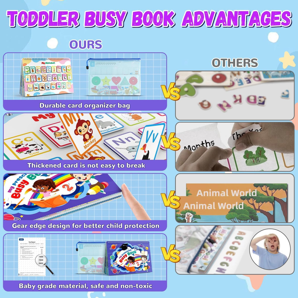 Busy Book for Toddlers 3+, Preschool Learning Activities with 30 Themes Prek Preschool Workbooks, Montessori Educational Learning Toys Activity Books for Christmas Birthdays Gifts Boys Girls 🍁 All In One Marketplace Canada