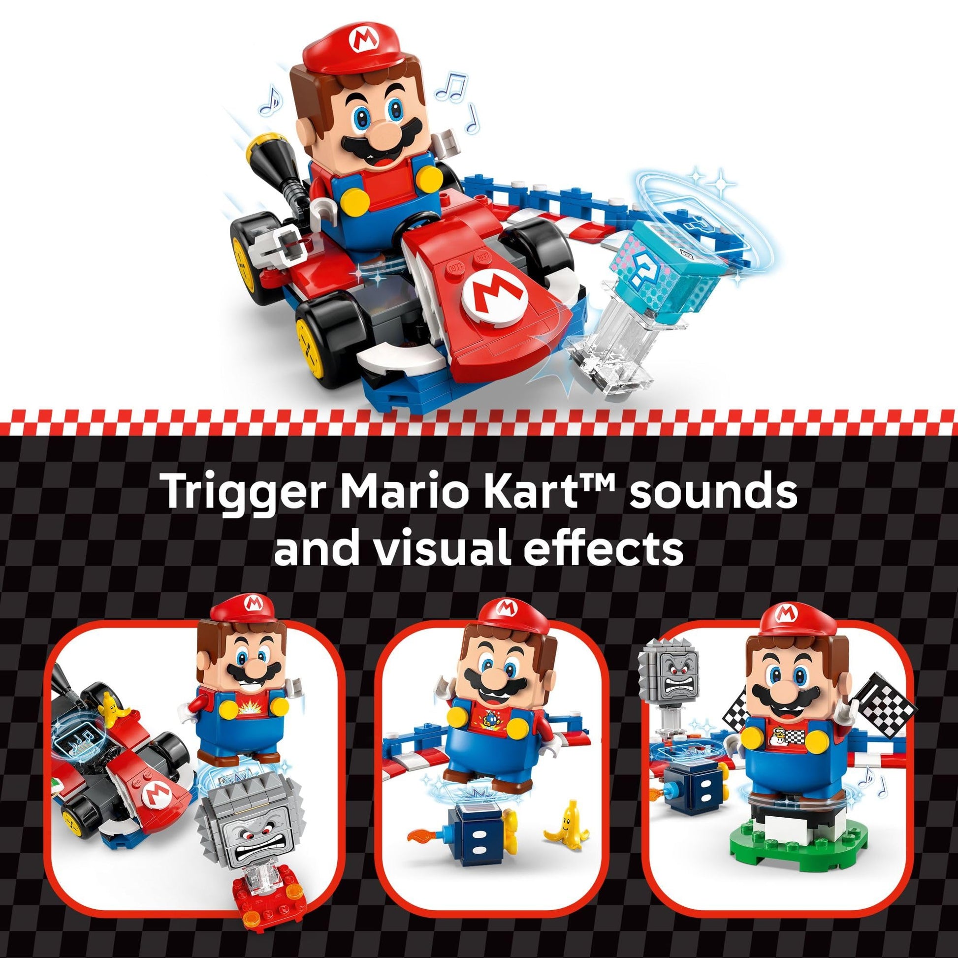 LEGO Super Mario: Mario Kart – Interactive LEGO Mario & Standard Kart Building Toy - Pretend Play Racing Playset for Boys & Girls, Ages 7+ - Kids Birthday Gift Idea - 72043 LEGO