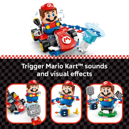 LEGO Super Mario: Mario Kart – Interactive LEGO Mario & Standard Kart Building Toy - Pretend Play Racing Playset for Boys & Girls, Ages 7+ - Kids Birthday Gift Idea - 72043 LEGO