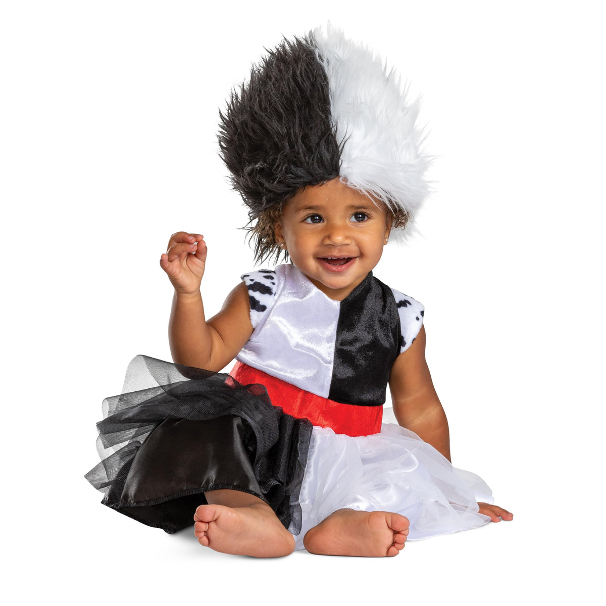 Costume de bébé Cruella, tenue officielle Disney pour bébé pour Halloween, (12-18 mois)