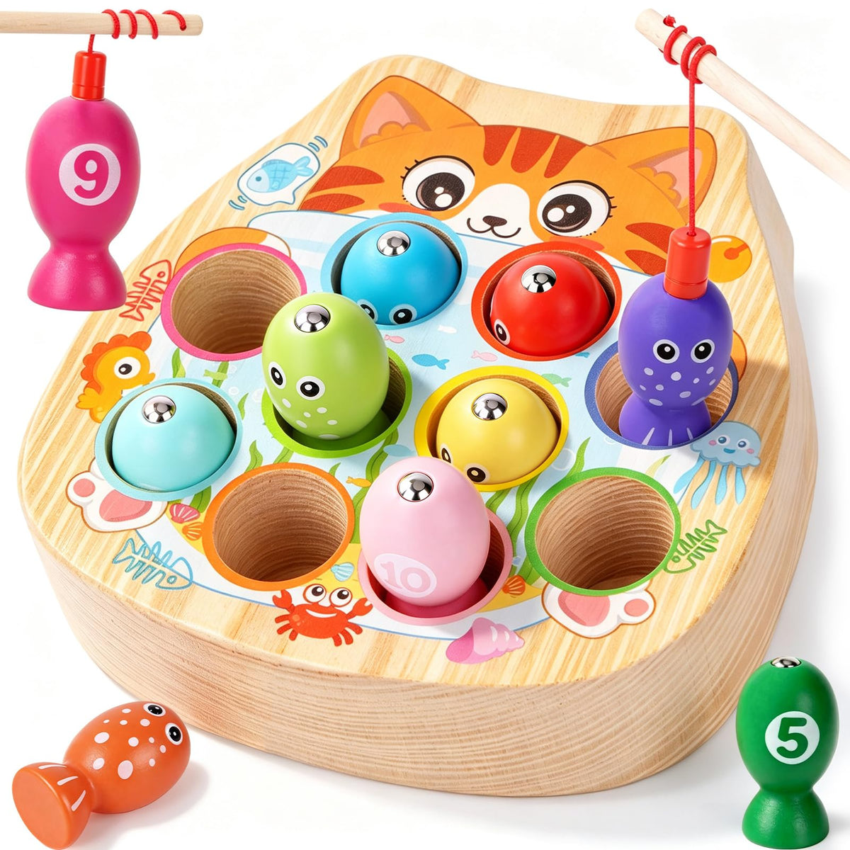 FCSONU Toddler Toys for 2 3 Year Old Boy Girl|Magnetic Fishing Game for Kid 🍁 All In One Marketplace Canada