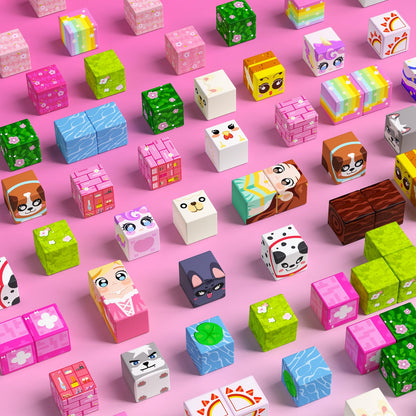 SSAWER Magnetic Blocks, 100PCS Toys Building Blocks Cubes Gifts for Girls 🍁 All In One Marketplace Canada