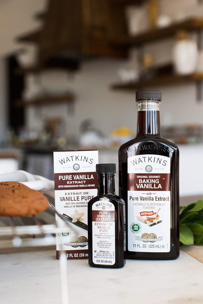 Watkins Pure Vanilla Extract with Madagascar Vanilla Beans, Non-GMO, Kosher, 118 ml, 1 Count 🍁 All In One Marketplace Canada