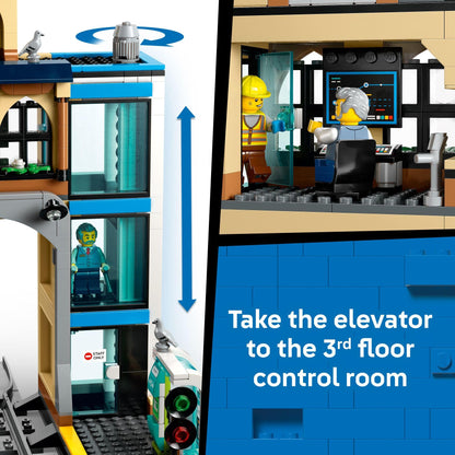 LEGO City Central Train Station Building Toy - Multi-Level Pretend Play Set for Boys & Girls, Ages 7+ - Building Blocks for Kids - Gift Idea for Birthdays - 60469 LEGO