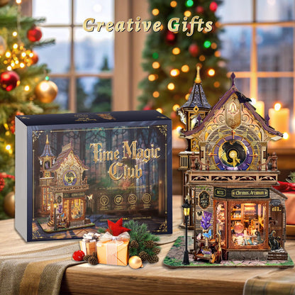 SUNNINO Miniature Dollhouse Kit, Time Magic Club Book Nook Craft for Adults 🍁 All In One Marketplace Canada