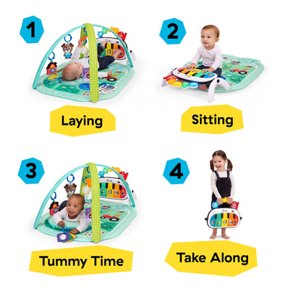 Baby Einstein Farm Explorers 4-in-1 Kickin’ Tunes Musical Meadow Music & Language Discovery Gym, Ages 0 Months and Up 🍁 All In One Marketplace Canada