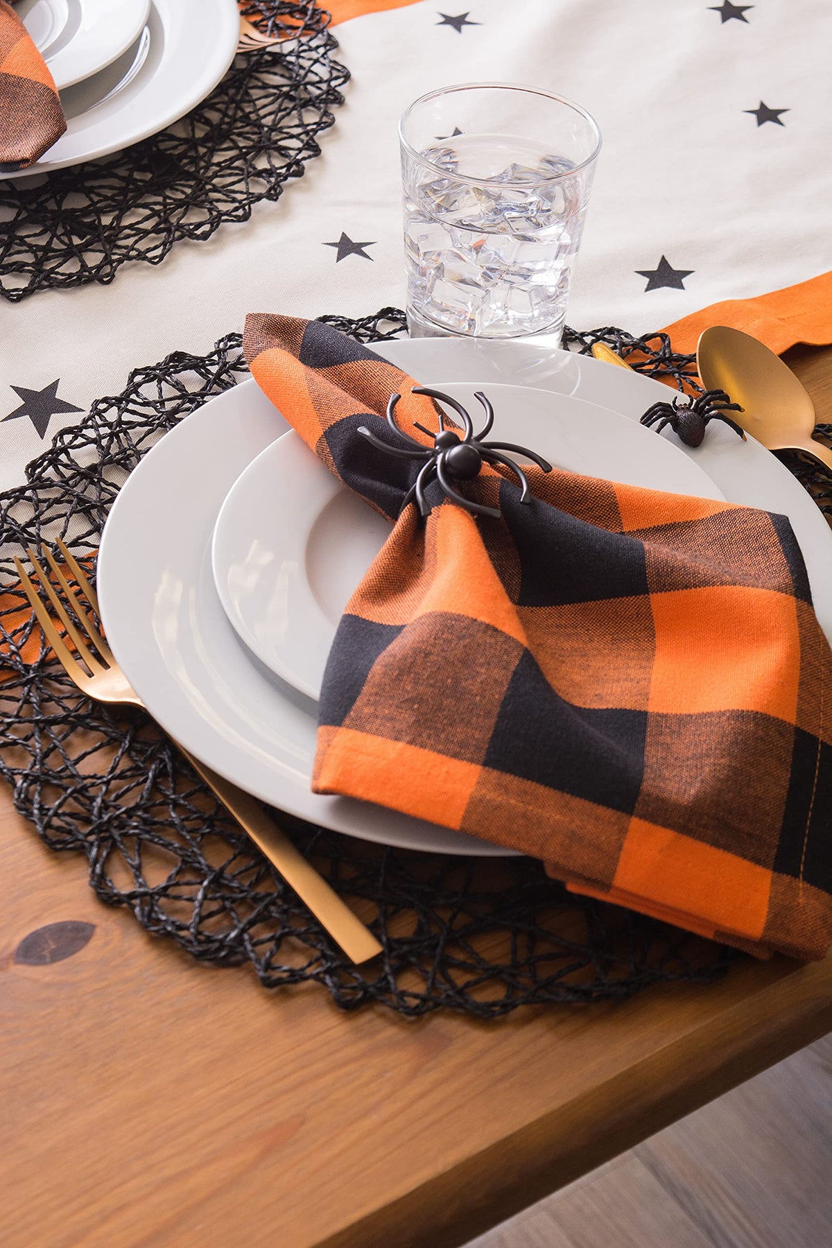 DII Napkin Rings for Halloween, Parties, Everyday, Set of 6, Spider