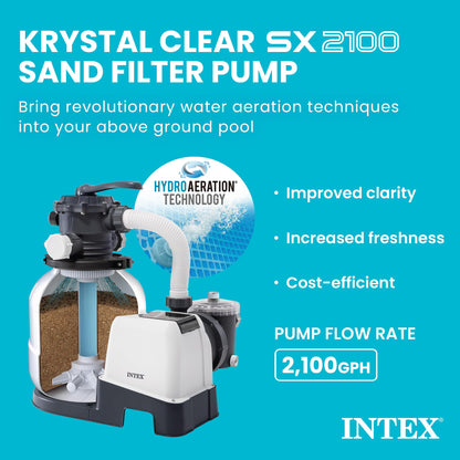 INTEX Krystal Clear 2,100 GPH Sand Filter Pump for Above Ground Pools