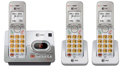 AT&T EL52303 3-Handsets Cordless Phone System with Answering System, Caller ID/Call Waiting - DECT 6.0 - Upto 14 Minutes Recording Time