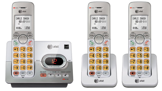 AT&T EL52303 3-Handsets Cordless Phone System with Answering System, Caller ID/Call Waiting - DECT 6.0 - Upto 14 Minutes Recording Time 🍁 All In One Marketplace Canada