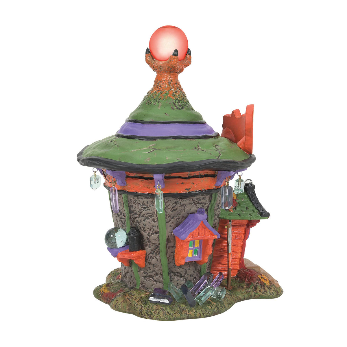 Department 56 Snow Village Halloween Cryptic Cave Crystals Lit Building, 7.68 in H x 5.67 in W x 4.69 in L, Multicolor