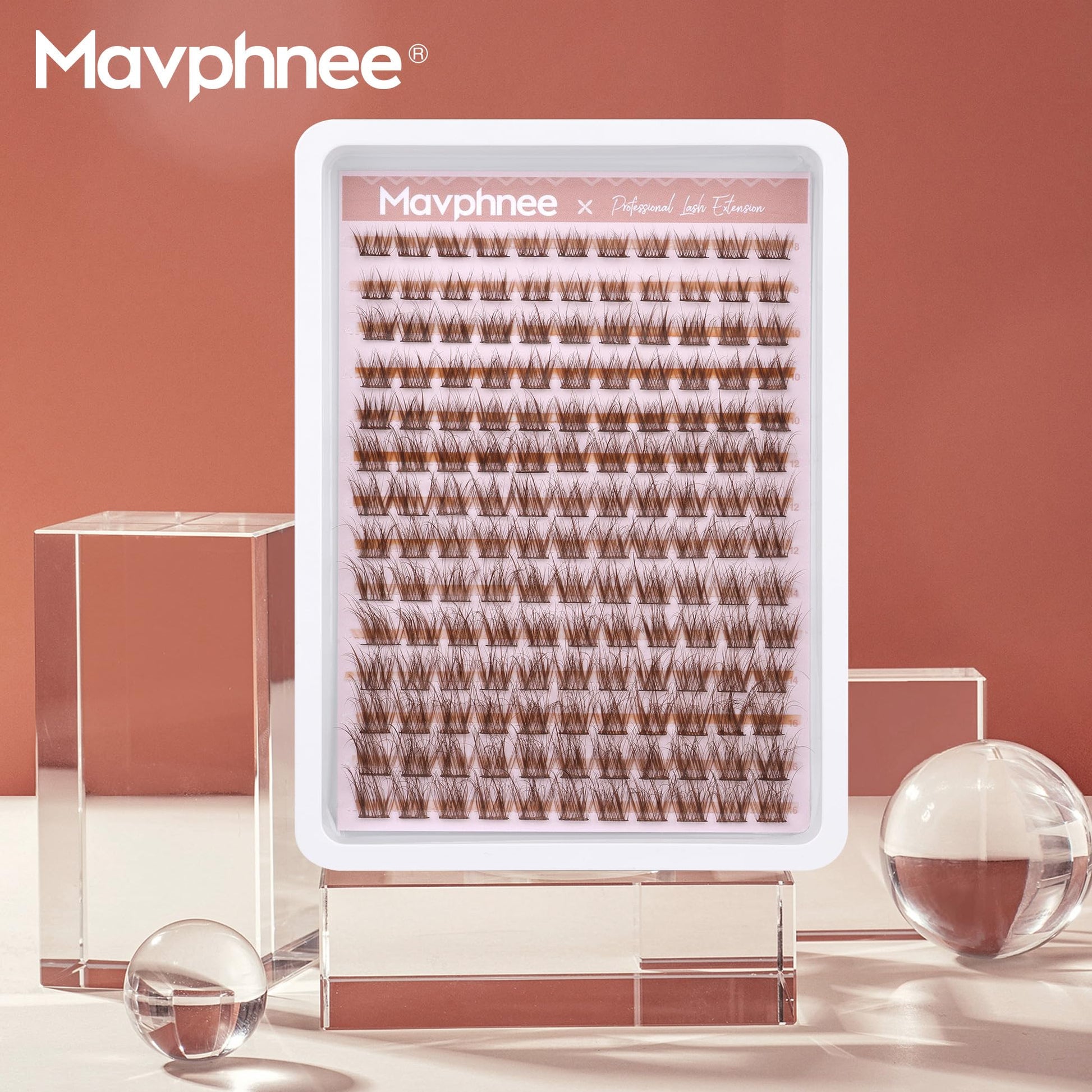 Brown Lash Clusters Natural Lash Extensions Wispy Eyelash Clusters 154 Pcs C Curl Lashes Clusters for Everyday Wear Beginner Friendly Dark Brown Cluster Eyelash Extensions by Mavphnnee - Available at All In One Marketplace Canada
