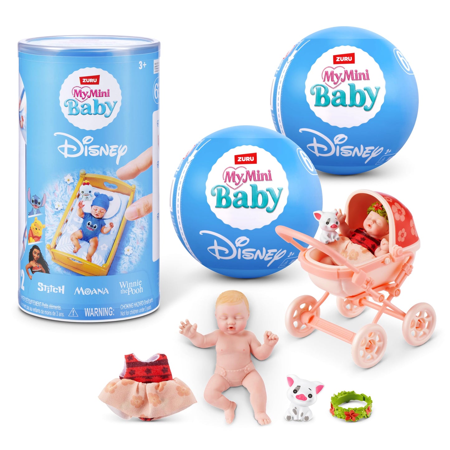 My Mini Baby Disney 2 Pack by ZURU – Collectible Disney Baby Doll Mystery Capsule with Accessories, Realistic Miniature Toy for Girls Ages 3+ ZURU MY MINI