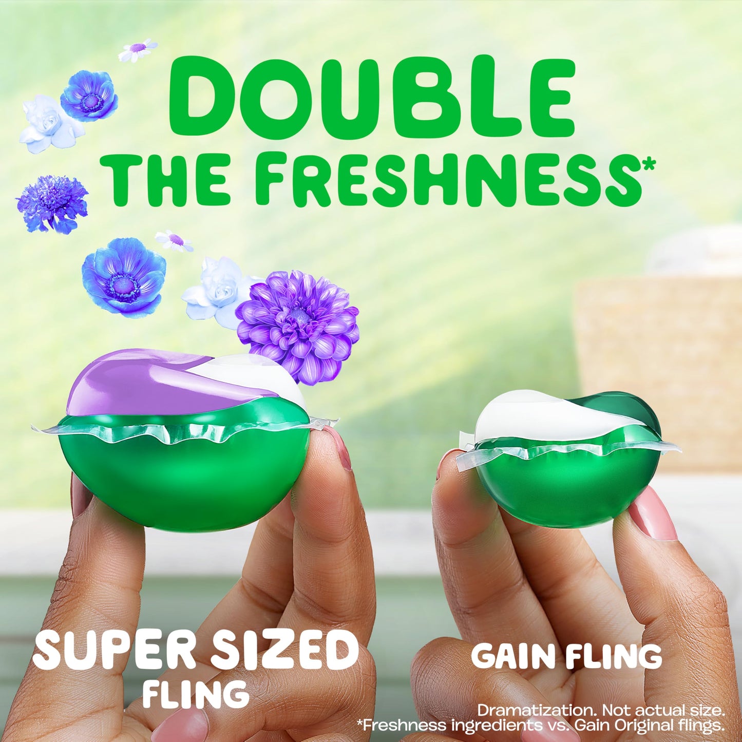 Gain Super Flings Laundry Detergent Pacs, 45 Count, Zen, irresistibly clean and fresh - Available at All In One Marketplace Canada