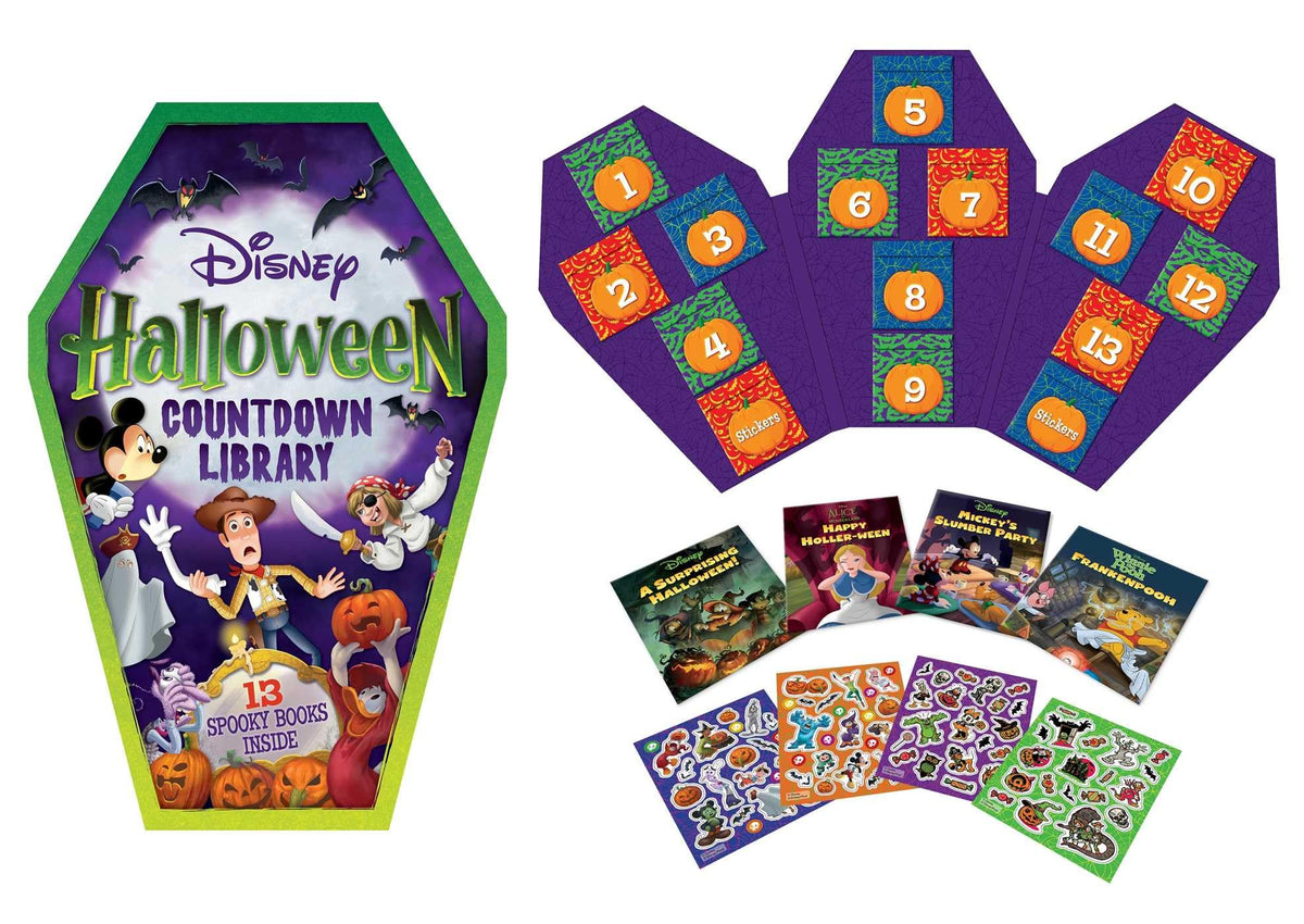 Disney: Halloween Countdown Library: with 13 Spooky Stories and 80 Glow-in-the-Dark Stickers