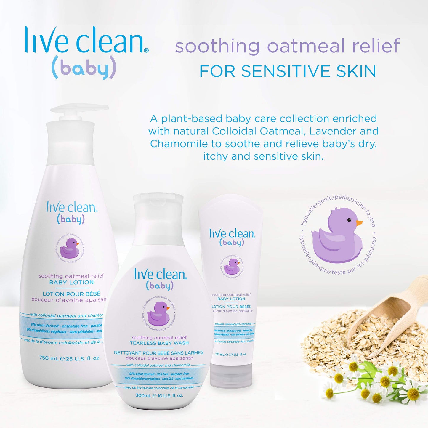 Live Clean Baby Skincare Essentials Gift Set, Soothing Oatmeal Relief, 4 Piece 🍁 All In One Marketplace Canada