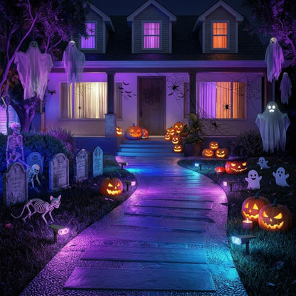 Linkind Halloween Solar Spotlights Outdoor Waterproof Multicolor 6 Pack 🍁 All In One Marketplace Canada