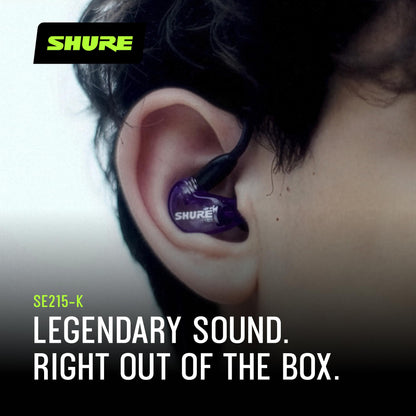Shure SE215 PRO Sound Isolating Wired Earbuds - Clear Shure