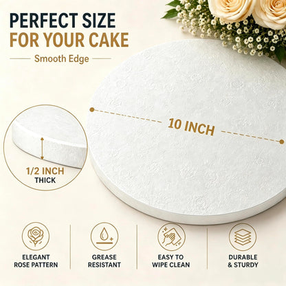 10 Inch Cake Drums, Cake Drum 10 Inch Round White(12-Pack) 1/2 Inch Thick Cake Boards Sturdy, Greaseproof for Birthday Wedding Multi-Tiered Party Cake Drums by GoldenBakeryFamily 🍁 All In One Marketplace Canada