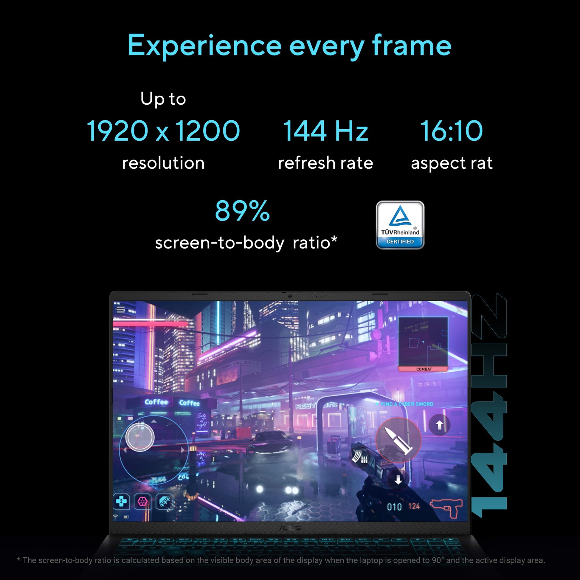 ASUS Gaming V16 Gaming Laptop, 16” 144Hz Anti-Glare Display, Intel Core 7 Processor 240H, GeForce RTX 3050, 16GB Memory, 1TB SSD, Windows 11 Home, V3607VJ-AS74-CA Asus