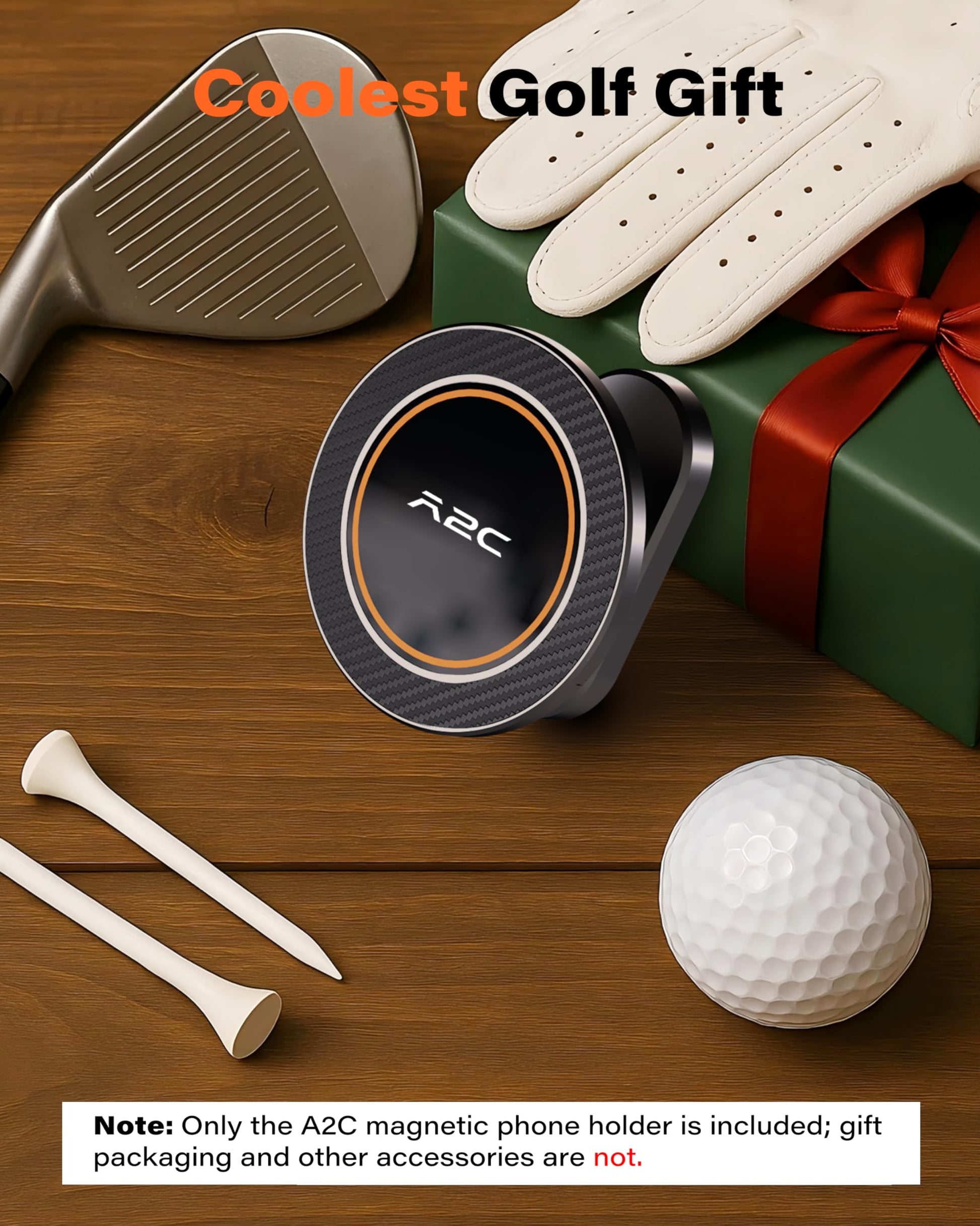A2C Alloy Magnetic Golf Cart Phone Holder for MagSafe iPhone, Unique Golf Gifts for Men Golfers Dad Father, Gift for Him Husband, Accessories Essentials Gadgets Fits EZGO, Club Car, Yamaha - Available at All In One Marketplace Canada