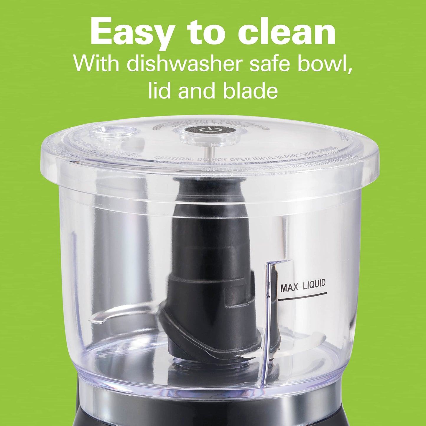 Hamilton Beach Stack & Press Food Chopper & Mini Food Processor, 350 Watts, 3 Cup Bowl, Stainless Steel Blades, for Chopping, Puree & Emulsify, Black, 72850G - Available at All In One Marketplace Canada