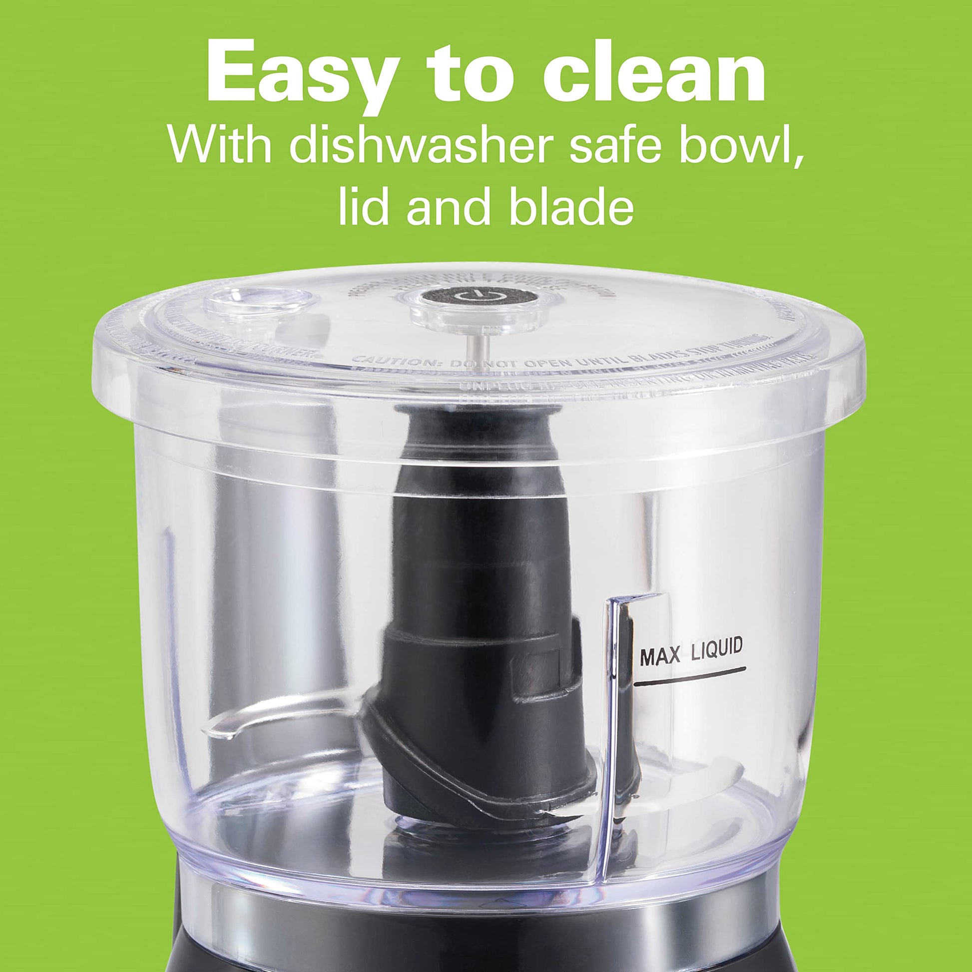 Hamilton Beach Stack & Press Food Chopper & Mini Food Processor, 350 Watts, 3 Cup Bowl, Stainless Steel Blades, for Chopping, Puree & Emulsify, Black, 72850G - Available at All In One Marketplace Canada